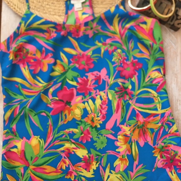 J. CREW Racerback/Spaghetti Strap Floral Top - Picture 6 of 8